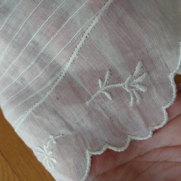 Antique Victorian Apron Vintage Small Sheer White Dainty AS IS Damaged Holes Tea - Picture 12 of 13